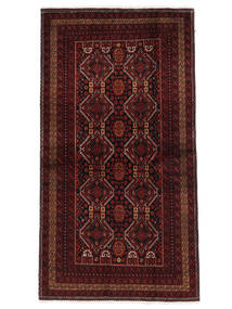  Belutsch Teppich 109X203 Echter Orientalischer Handgeknüpfter Schwartz (Wolle, Persien/Iran)