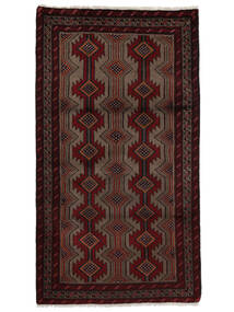  Belutsch Teppich 103X183 Echter Orientalischer Handgeknüpfter Schwarz (Wolle, )