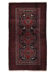  Belutsch Teppich 107X189 Echter Orientalischer Handgeknüpfter Schwartz (Wolle, Persien/Iran)