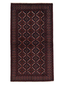  Belutsch Teppich 108X194 Echter Orientalischer Handgeknüpfter Schwartz (Wolle, Persien/Iran)
