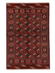  Turkaman Teppich 128X198 Echter Orientalischer Handgeknüpfter Schwarz/Dunkelrot (Wolle, )