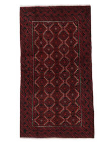  Belutsch Teppich 104X189 Echter Orientalischer Handgeknüpfter Schwarz/Dunkelrot (Wolle, )