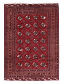  Turkaman Teppich 203X290 Echter Orientalischer Handgeknüpfter Schwartz/Dunkelbraun (Wolle, Persien/Iran)