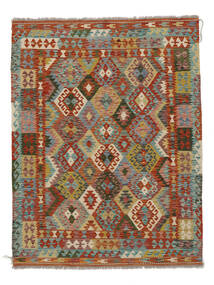  Kelim Afghan Old Stil Teppich 149X193 Echter Orientalischer Handgewebter Dunkelbraun/Dunkelgrün (Wolle, Afghanistan)
