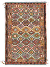  Kelim Afghan Old Style Teppich 130X200 Echter Orientalischer Handgewebter Dunkelbraun/Braun (Wolle, Afghanistan)