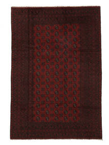  Orientalischer Afghan Fine Teppich Teppich 193X287 Schwarz (Wolle, Afghanistan)