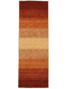  Gabbeh Rainbow - Rost Teppich 80X240 Moderner Läufer Dunkelrot/Schwartz (Wolle, Indien)