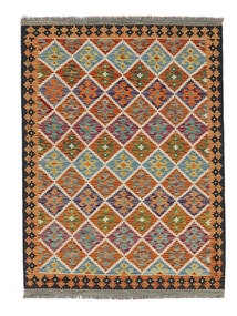  Kelim Afghan Old Style Teppich 131X180 Echter Orientalischer Handgewebter Weiß/Creme/Dunkelrot (Wolle, Afghanistan)