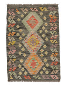  Kelim Afghan Old Style Teppich 82X119 Echter Orientalischer Handgewebter Dunkelbraun/Weiß/Creme (Wolle, Afghanistan)