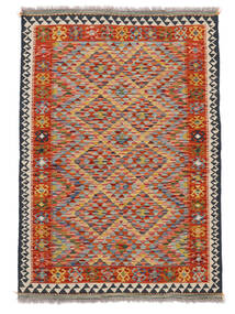  Kelim Afghan Old Style Teppich 101X146 Echter Orientalischer Handgewebter Dunkelbraun/Weiß/Creme (Wolle, Afghanistan)