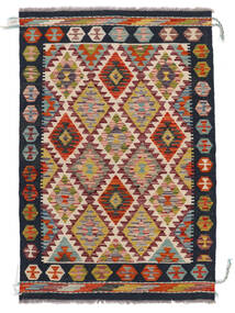  Kelim Afghan Old Style Teppich 94X145 Echter Orientalischer Handgewebter Weiß/Creme/Schwartz (Wolle, Afghanistan)