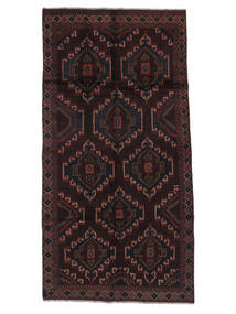  Belutsch Teppich 132X255 Echter Orientalischer Handgeknüpfter Schwartz (Wolle, Afghanistan)