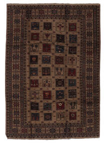  Belutsch Teppich 208X290 Echter Orientalischer Handgeknüpfter Schwartz (Wolle, Afghanistan)