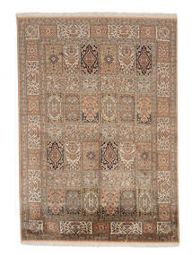 151X212 Kaschmir Reine Seide Teppich Orientalischer Braun/Orange (Seide, Indien)