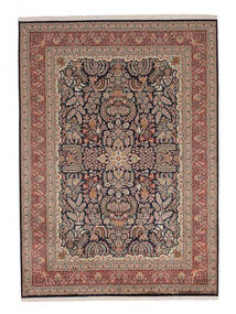  Orientalischer Kaschmir Reine Seide Teppich Teppich 220X306 Braun/Dunkelrot (Seide, Indien)