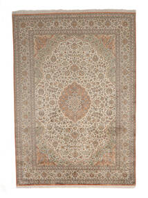  215X305 Kaschmir Reine Seide Teppich Handgeknüpfter Teppich Braun/Orange Indien 