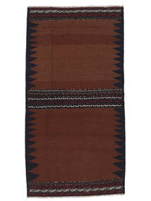  Afghan Vintage Kelim Teppich 97X186 Echter Orientalischer Handgewebter Schwartz/Weiß/Creme (Wolle, Afghanistan)