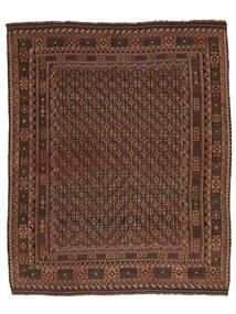  Afghan Vintage Kelim Teppich 250X312 Echter Orientalischer Handgewebter Schwarz/Braun Großer (Wolle, )