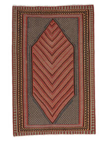 189X293 Kelim Vintage Teppich Teppich Orientalischer Dunkelrot/Schwarz (Wolle, Persien/Iran)