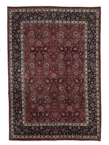  Orientalischer Maschad Teppich Teppich 258X365 Schwarz/Dunkelrot Großer (Wolle, Persien/Iran)