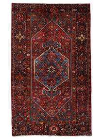  130X218 Hamadan Teppich Handgeknüpfter Teppich Schwarz/Dunkelrot Persien/Iran 