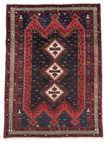  130X180 Afshar Teppich Schwarz/Dunkelrot Persien/Iran 