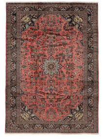 Hamadan Teppich Teppich 210X290 Schwarz/Dunkelrot (Wolle, Persien/Iran)