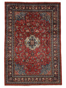 215X315 Maschad Teppich Teppich Echter Orientalischer Handgeknüpfter Schwarz/Dunkelrot (Wolle, Persien/Iran)