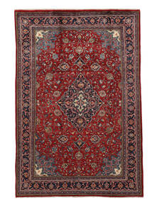  Maschad Teppich 210X310 Persischer Wollteppich Dunkelrot/Schwarz Teppich 