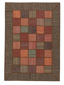  254X290 Kelim Patchwork Teppich Handgewebter Teppich Braun/Dunkelrot Persien/Iran 