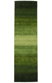 Gabbeh Rainbow Teppich - Grün 80X340 Läufer Grün (Wolle, Indien)