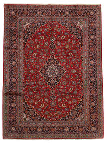 285X385 Keshan Teppich Teppich Echter Orientalischer Handgeknüpfter Dunkelrot/Schwarz Großer (Wolle, Persien/Iran)