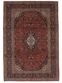  Keshan Teppich 254X367 Echter Orientalischer Handgeknüpfter Schwartz/Dunkelbraun Großer (Wolle, Persien/Iran)