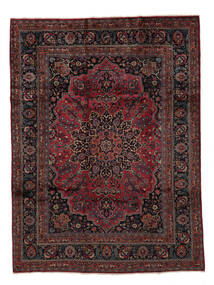  Persischer Maschad Teppich Teppich 260X350 Schwarz/Dunkelrot Großer (Wolle, Persien/Iran)