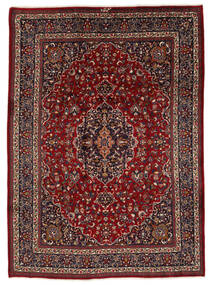  Orientalischer Maschad Teppich Teppich 245X343 Schwarz/Dunkelrot (Wolle, Persien/Iran)