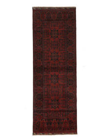  Afghan Khal Mohammadi Teppich 85X245 Echter Orientalischer Handgeknüpfter Läufer Schwartz (Wolle, Afghanistan)