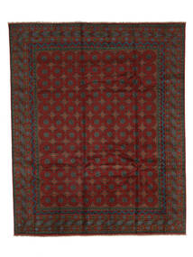  Afghan Teppich 246X301 Echter Orientalischer Handgeknüpfter Schwartz (Wolle, Afghanistan)