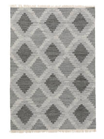 Pet Yarn Kelim Teppich Teppich 160X230 Dunkelgrau/Grau ( Indien)