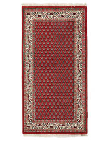  Mir Indisch Teppich 70X140 Echter Orientalischer Handgeknüpfter Dunkelrot/Braun (Wolle, )