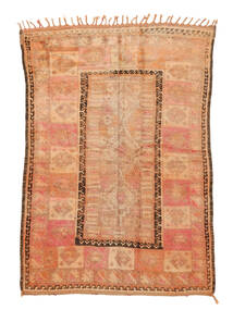 192X278 Berber Moroccan - Mid Atlas Vintage Teppich Moderner Braun/Orange (Wolle, Marokko)