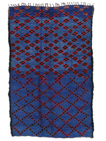 Handgeknüpfter Berber Moroccan - Mid Atlas Vintage 180X282 Wollteppich Dunkelblau/Schwarz Teppich 
