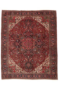  Orientalischer Heriz Ca. 1920 Teppich Teppich 358X438 Dunkelrot/Schwarz Großer (Wolle, Persien/Iran)