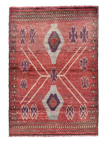  Moroccan Berber - Afghanistan Teppich 111X161 Echter Moderner Handgeknüpfter Dunkelrot/Rot (Wolle, )