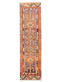  Herki Kelim Vintage Teppich 89X328 Echter Orientalischer Handgewebter Läufer Braun/Dunkelbraun (Wolle, Türkei)
