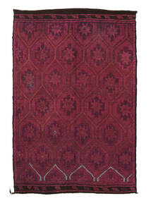  Kelim Vintage Türkei Teppich 166X245 Vintage Wollteppich Dunkelrot/Schwarz Teppich 