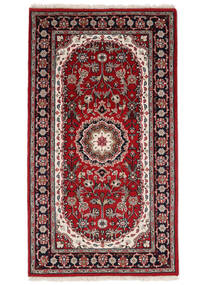  Keshan Indisch Teppich 94X170 Echter Orientalischer Handgeknüpfter Schwartz/Dunkelrot (Wolle, Indien)