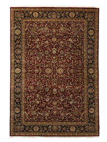190X276 Sarough American Teppich Teppich Orientalischer Schwarz/Braun (Wolle, Indien)