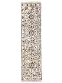  Nain Indisch Teppich 80X305 Echter Orientalischer Handgeknüpfter Läufer Dunkelgrau/Dunkelbraun ( Indien)