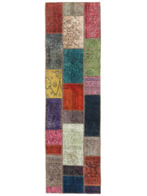 Echter Teppich Patchwork - Persien/Iran 74X255 Läufer Dunkelrot/Schwarz (Wolle, Persien/Iran)
