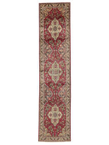  Orientalischer Täbriz Teppich Teppich 91X400 Läufer Braun/Dunkelrot (Wolle, Persien/Iran)